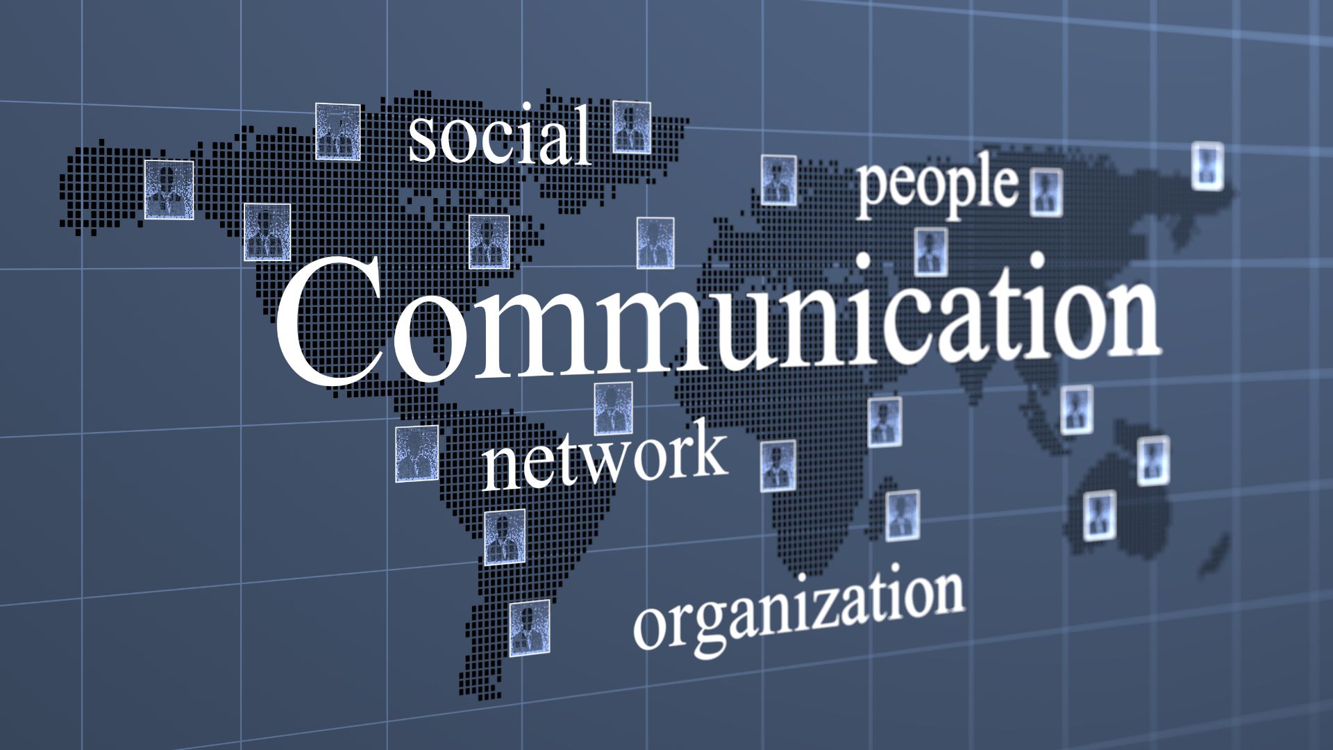 Communication systems architecture showing messenger message and audience