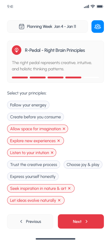 ONELife Right Principles Screen